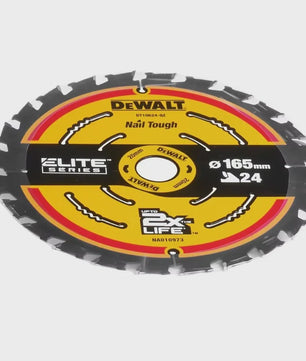 DeWalt DT10624-A9 Cirkelzaagblad 165mm x 20mm, 24T - Voor Houtbewerking & Constructie