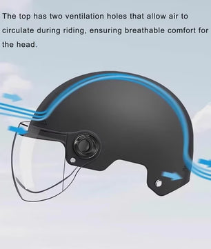 Klassieke Retro Scooter Motorhelm - Ultralicht Vintage Halfhelm voor Heren & Dames
