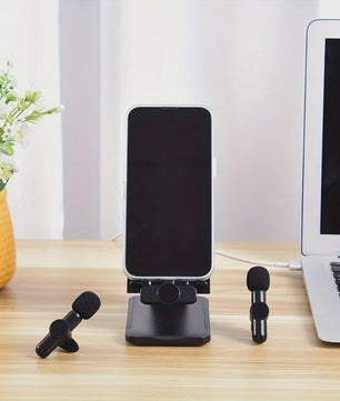 Draadloze Lavalier Microfoon met USB-C: Kristalhelder Geluid voor Streaming & Video