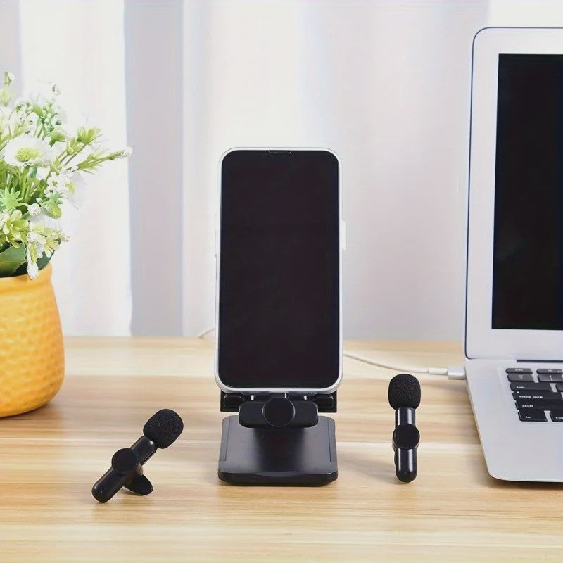 Draadloze Lavalier Microfoon met USB-C: Kristalhelder Geluid voor Streaming & Video