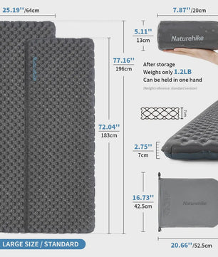 Naturehike Opblaasbaar Slaapmatje R3.5 - Ultralicht & Vochtwerend voor Kamperen