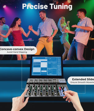 Professionele 7-Kanaals Audio Mixer voor DJ's, Live Studio & Muziekproductie