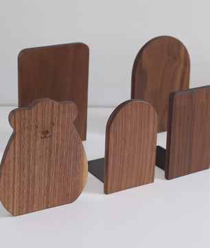 Stijlvolle Houten Boekensteunen - Bureau Organizer & Boekhouder voor Thuis en Kantoor