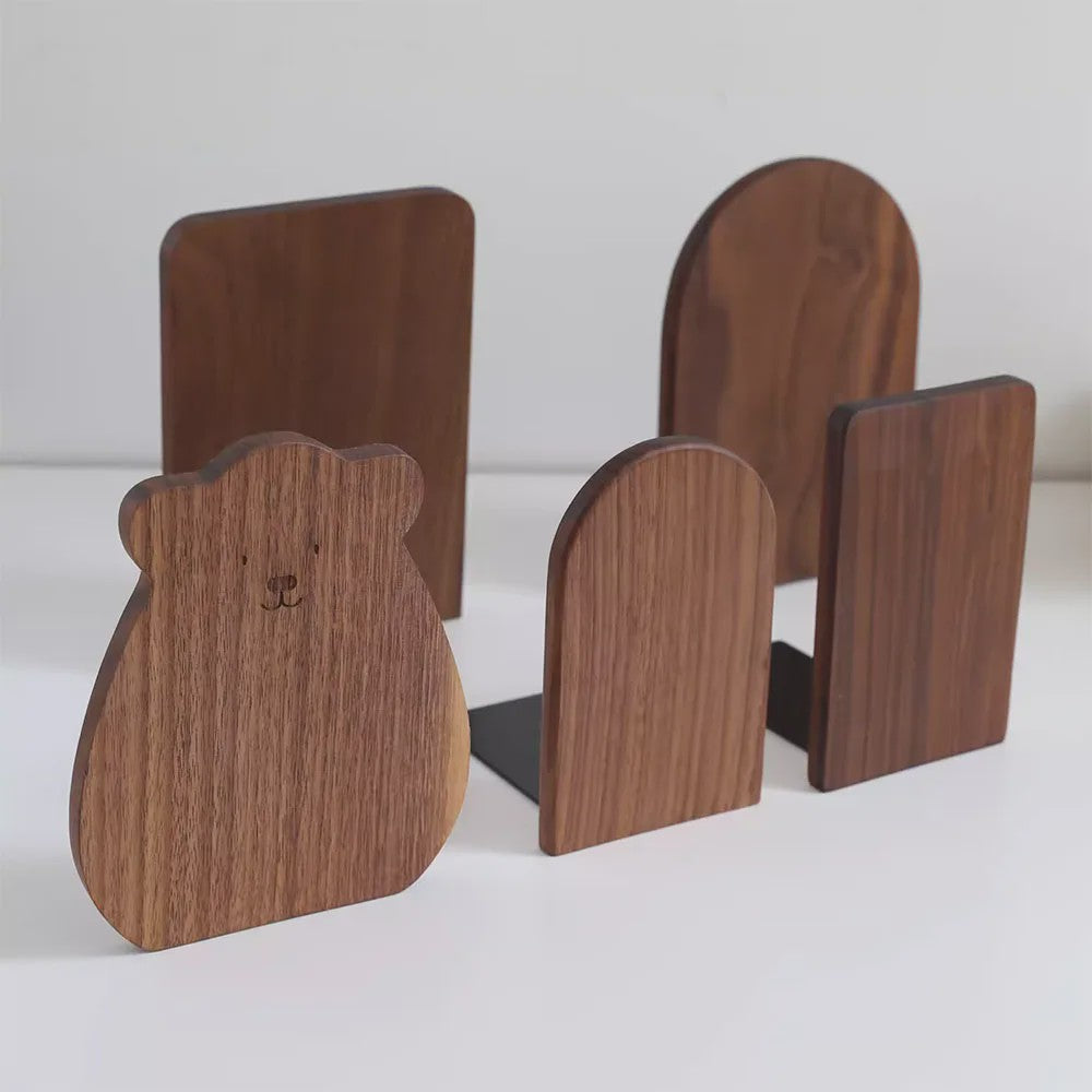 Stijlvolle Houten Boekensteunen - Bureau Organizer & Boekhouder voor Thuis en Kantoor
