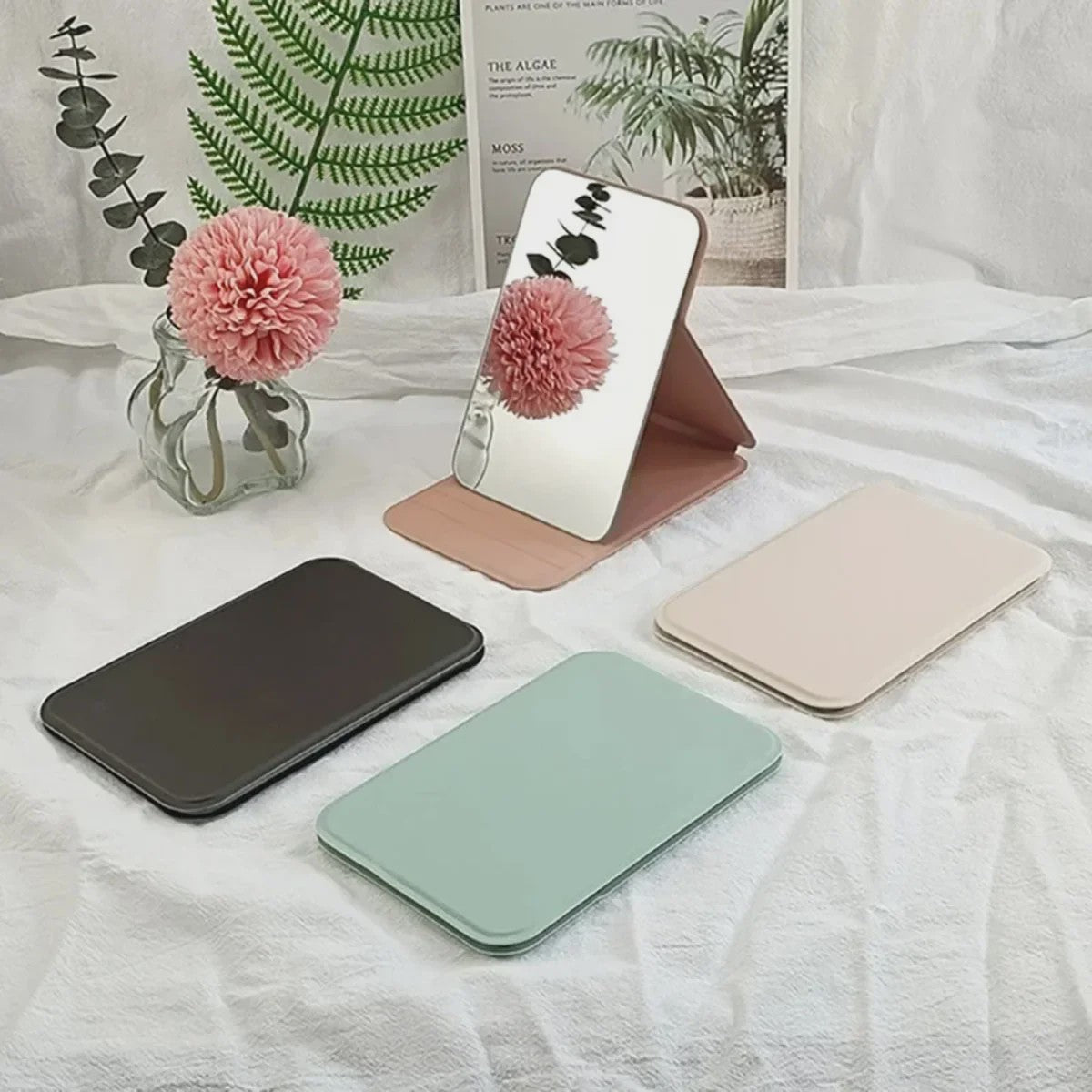 Opvouwbare Make-up Spiegel - Compacte Draagbare Pocket Spiegeltje met Standaard