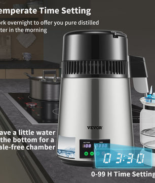 4L Water Distilleerder met Touchscreen - Zuiver en Verfrissend Drinkwater