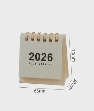 Mini Bureaukalender 2026 - Creatieve Spiraalgebonden Kalender voor Bureau Decoratie & Kantoor