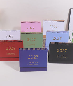 2027 Bureaukalender Maandkalender - Spiraalbinding, Opvouwbaar & Staand - Ideaal voor Planner, Kantoor & Thuis