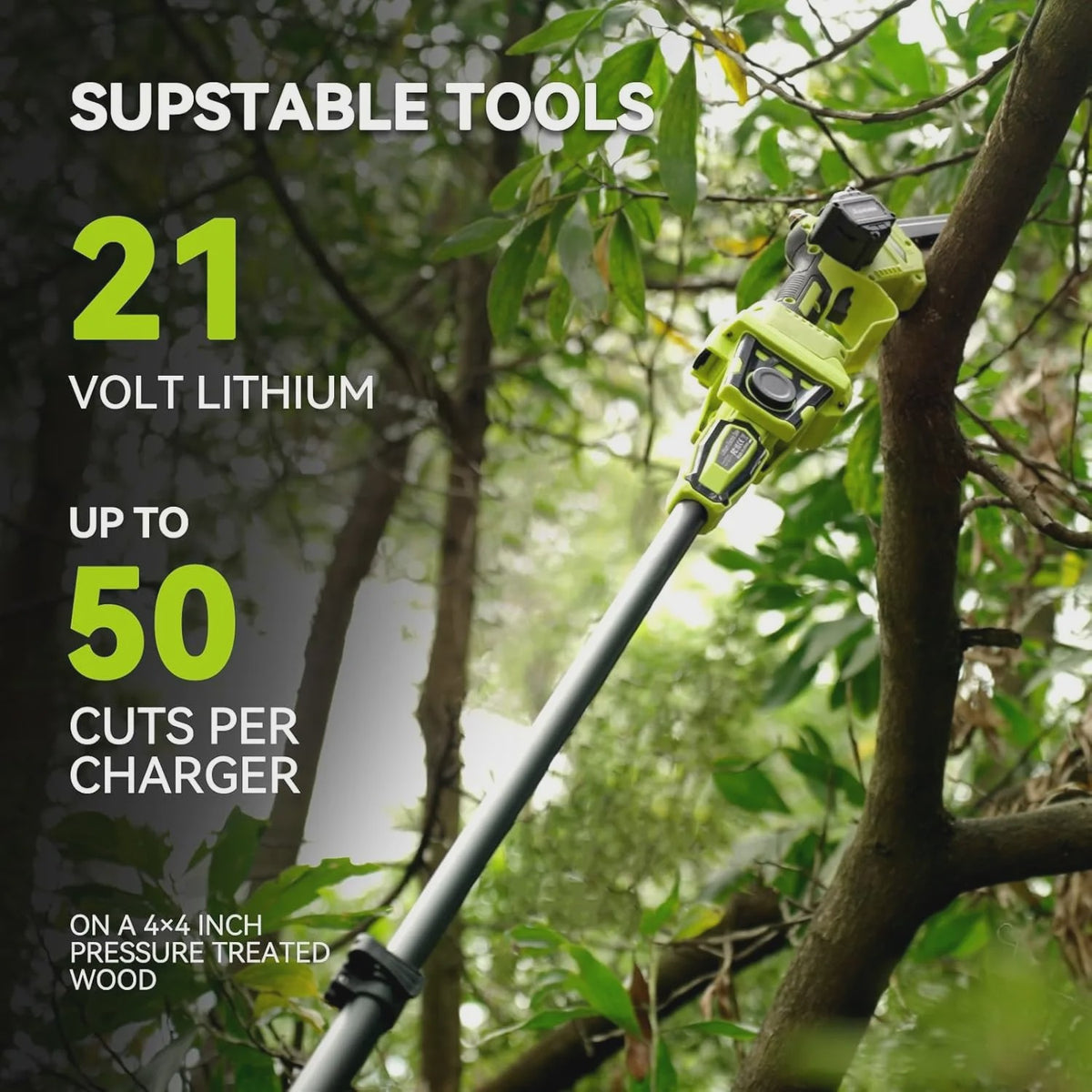 Supstable 6" Snoerloze Kettingzaag Paalzaag - Krachtige Brushless Motor, Makita Accu Compatibel