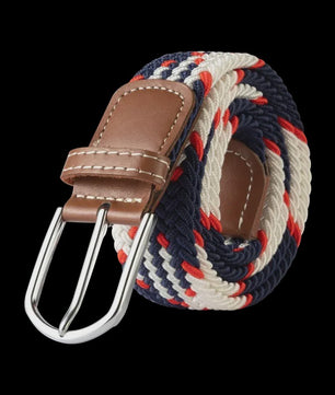 Unisex Gevlochten Elastische Riem met Pin Gesp - 107-130cm