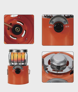 WESTTUNE 2-in-1 Draagbare Camping Gasbrander & Kachel - Koken en Verwarmen
