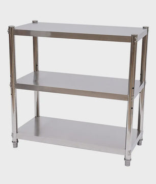 RVS Keukenrek 3-Laags Opslagrek - 80x40cm | Professioneel & Duurzaam