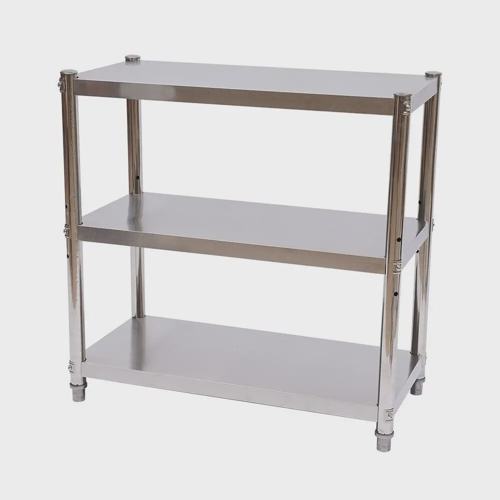 RVS Keukenrek 3-Laags Opslagrek - 80x40cm | Professioneel & Duurzaam