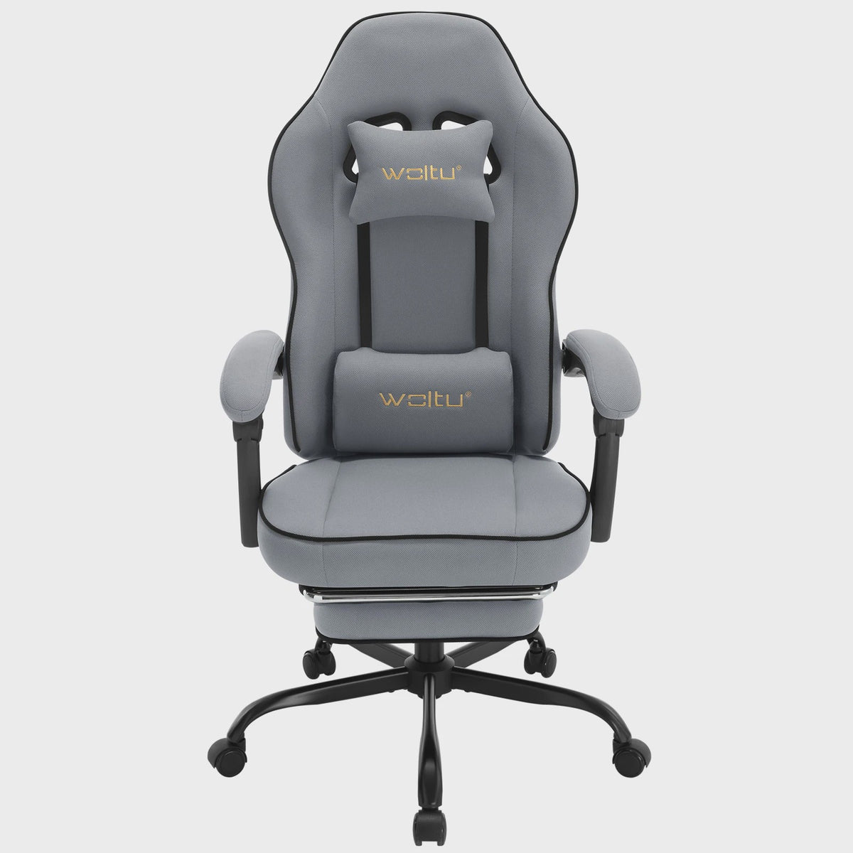 Ergonomische bureaustoel met voetensteun en lendenkussen - Comfortabel gamen en werken