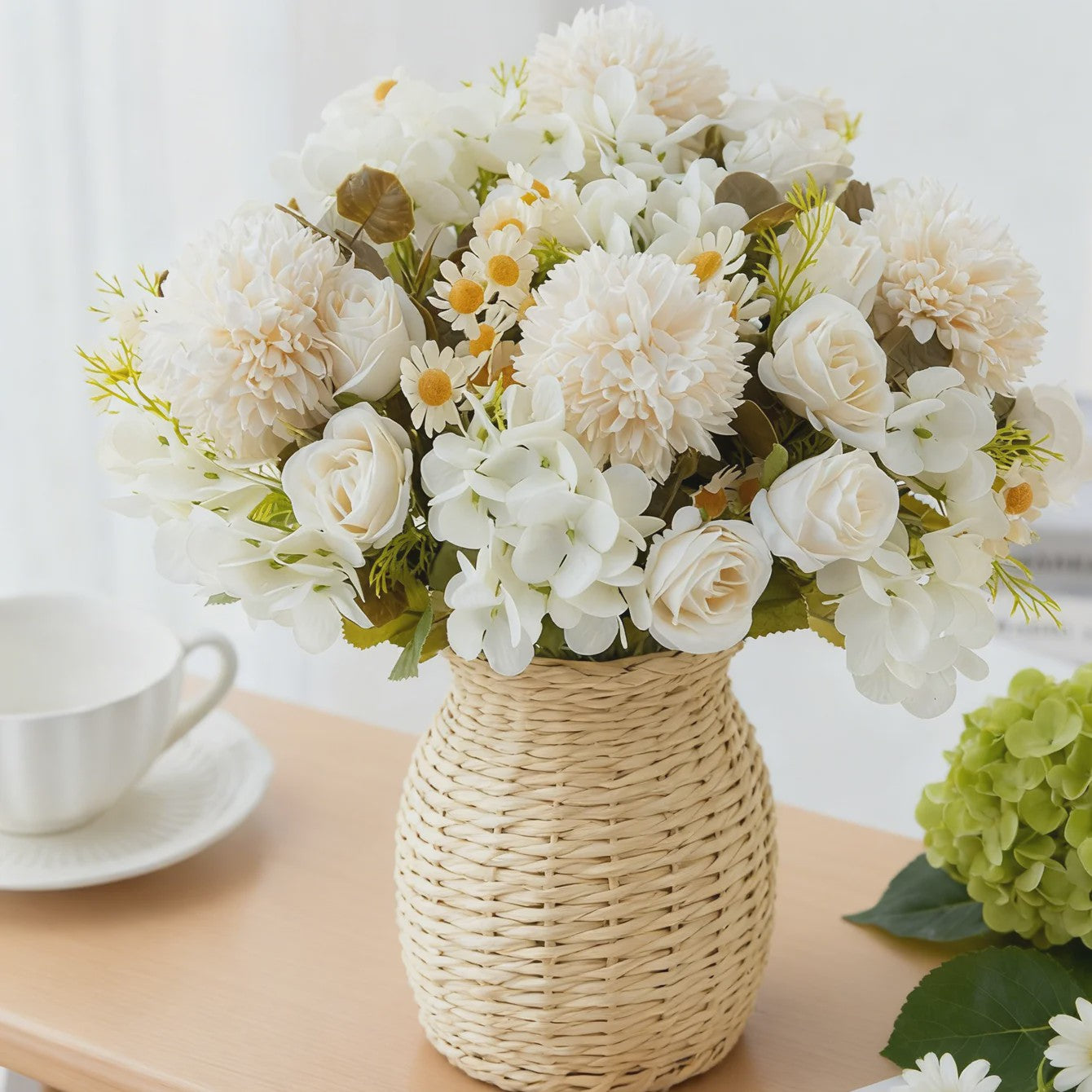 Kunstboeket Bloemcombinatie - Decoratie voor Huis, Bruiloft & Fotografie