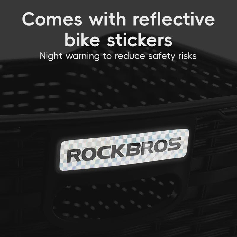 ROCKBROS Fietsmand Achter - Grote Capaciteit met Uitschuifbare Deksel - Zwart