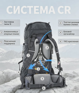 Naturehike 70L Rugzak - Waterdichte Outdoor Backpack voor Wandelen, Kamperen & Klimmen