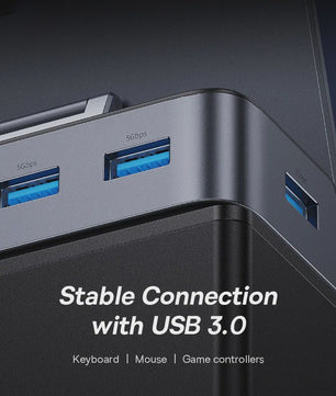 Baseus 6-in-1 USB-C Docking Station voor Steam Deck & Nintendo Switch - 4K@60Hz HDMI, Gigabit Ethernet, USB 3.0