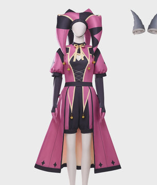 Columbina Cosplay Kostuum - Roze Clown Outfit voor Freak Circus
