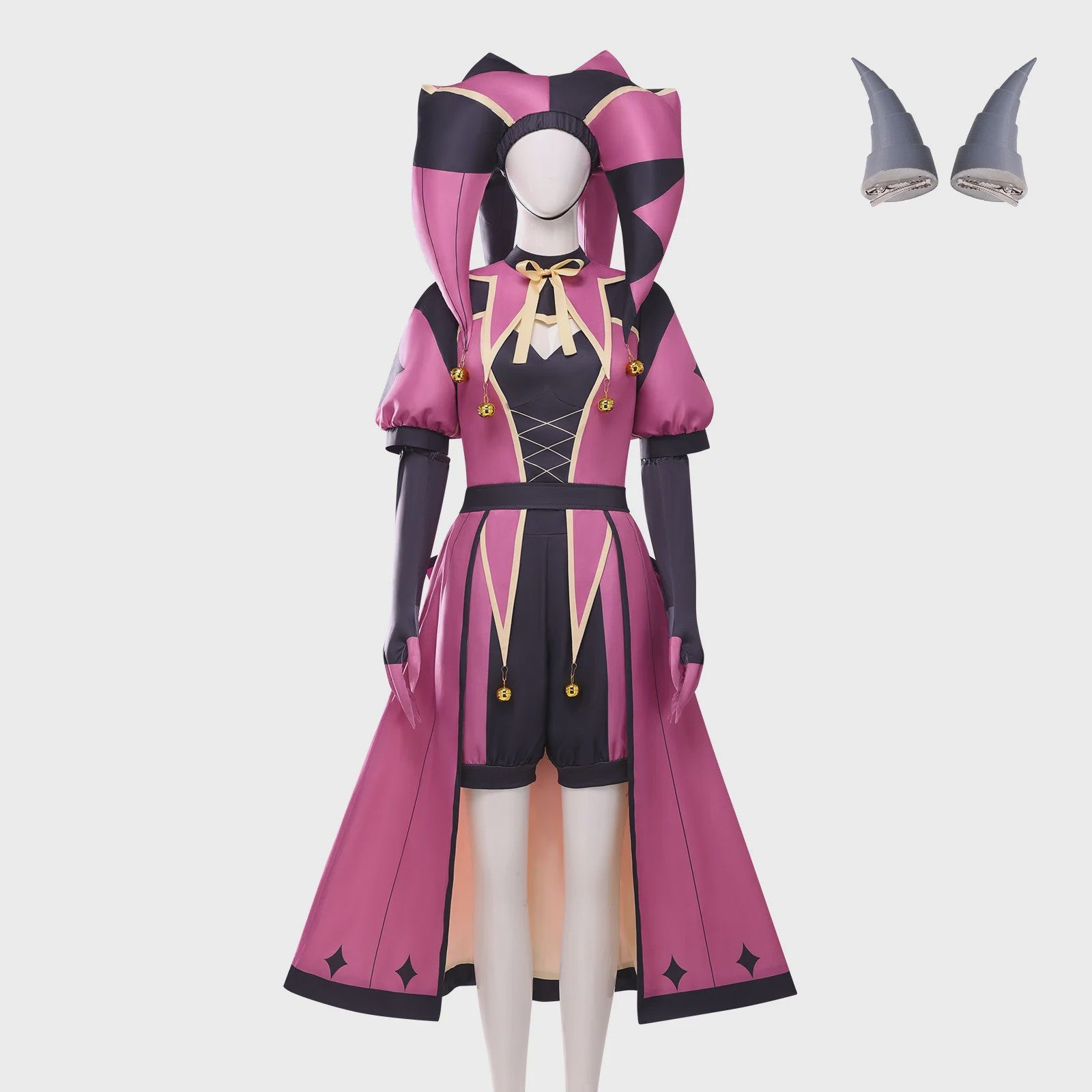 Columbina Cosplay Kostuum - Roze Clown Outfit voor Freak Circus