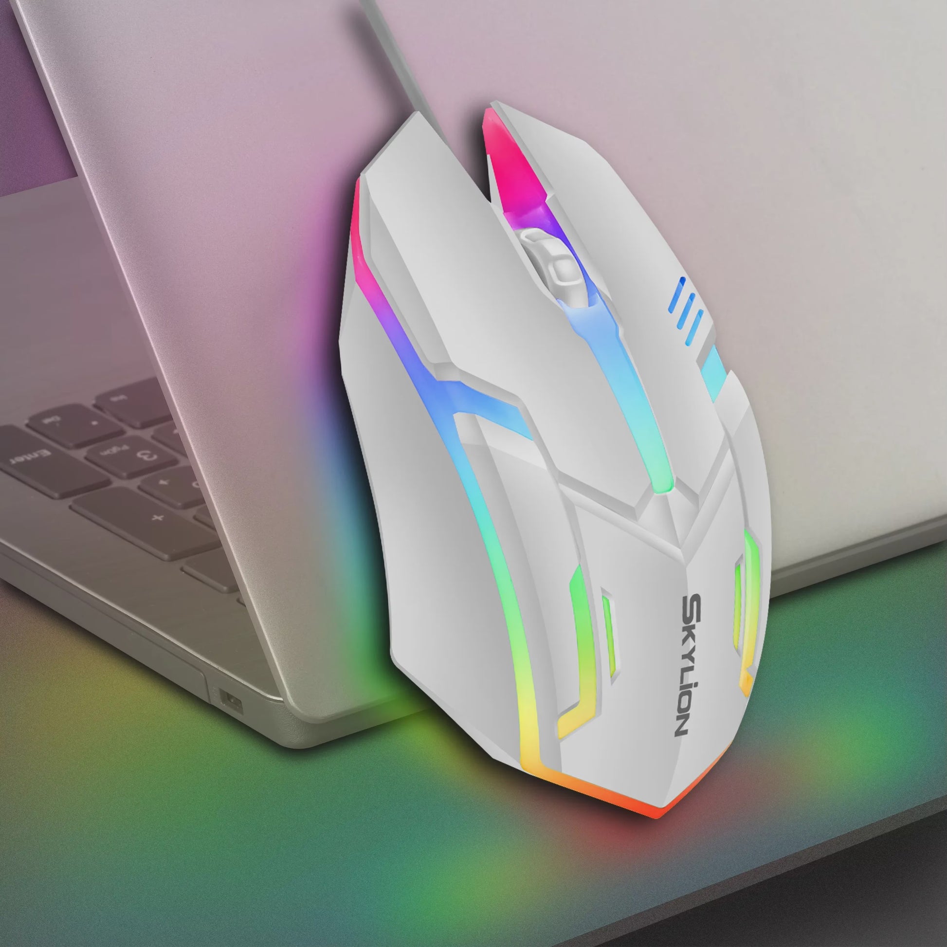 F1 Bedrade Gaming & Kantoor Muis met Kleurrijke Verlichting - Plug & Play