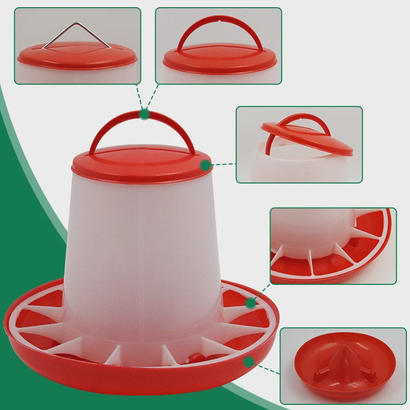 Automatische Kip Voerbak 1.5kg tot 12kg - Kippen, Duiven, Kwartels Voederstation