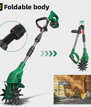 NEWBENY Elektrische Grondfrees 1600W - Draagbaar & Krachtig voor Tuinonderhoud