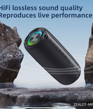 Zealot MP2 Draagbare Karaoke Bluetooth Speaker met 2 Draadloze Microfoons - 10u Speeltijd, IPX5 Waterdicht