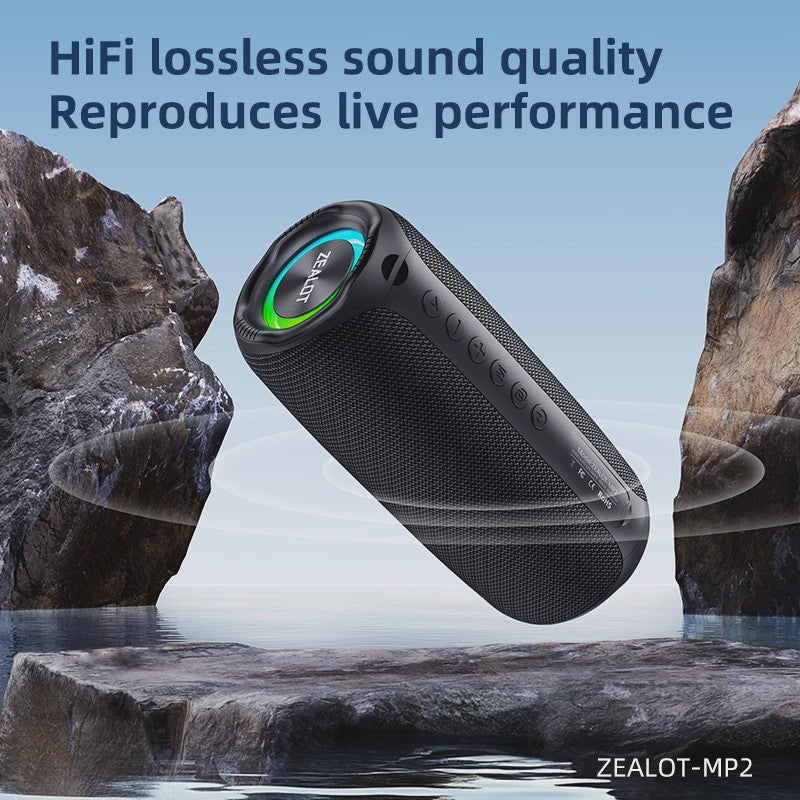 Zealot MP2 Draagbare Karaoke Bluetooth Speaker met 2 Draadloze Microfoons - 10u Speeltijd, IPX5 Waterdicht
