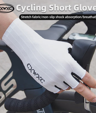 CXWXC Half Finger Fiets Handschoenen - Ademend, Anti-slip & Verlengde Polssteun voor Heren & Dames