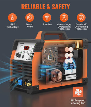 HITBOX HBT250P AC/DC 6-in-1 TIG Lasapparaat - 220V IGBT Inverter voor Aluminium, Staal & Meer