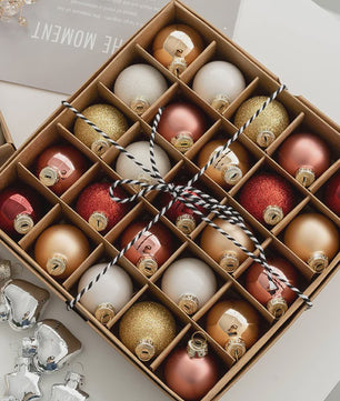 Kerstballen Set 4cm - Glanzend & Mat - Decoratie & Fotografie Props