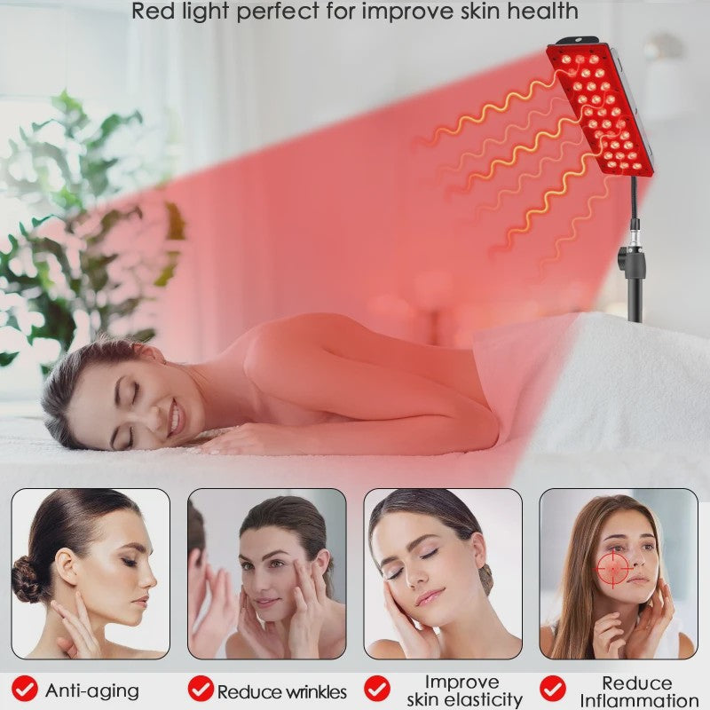 Professionele LED Roodlicht & Near-Infra Rood Therapie Lamp voor Gehele Lichaam & Gezicht