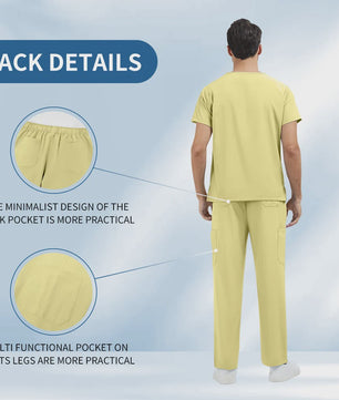 Niaahinn Heren Scrubs Set - Medische Werkkleding voor Ziekenhuis & Zorgprofessionals