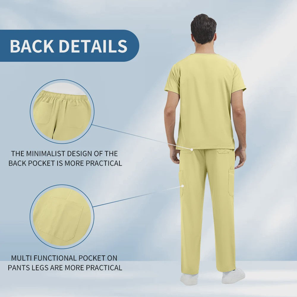 Niaahinn Heren Scrubs Set - Medische Werkkleding voor Ziekenhuis & Zorgprofessionals