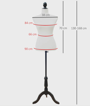 Verstelbaar Naaimanquin met Houten Driepoot - 130-168 cm