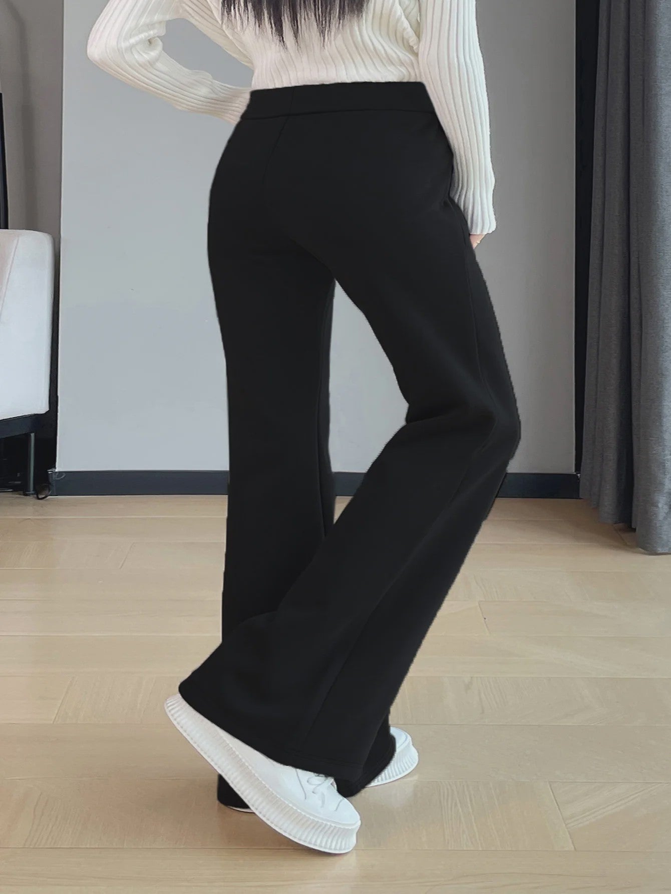 Zomerse Plus-Size Flared Pants in Britse Street Style - Stijlvol en Comfortabel