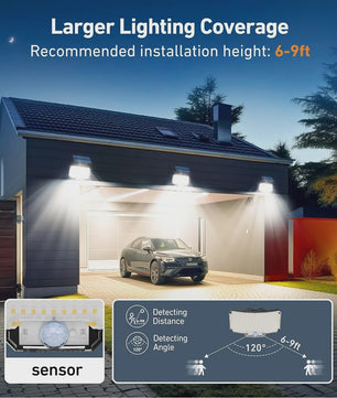 Krachtige Buiten Zonne-energie Lamp met 234 LED's, Bewegingssensor, Afstandsbediening en IP65 Waterdichtheid