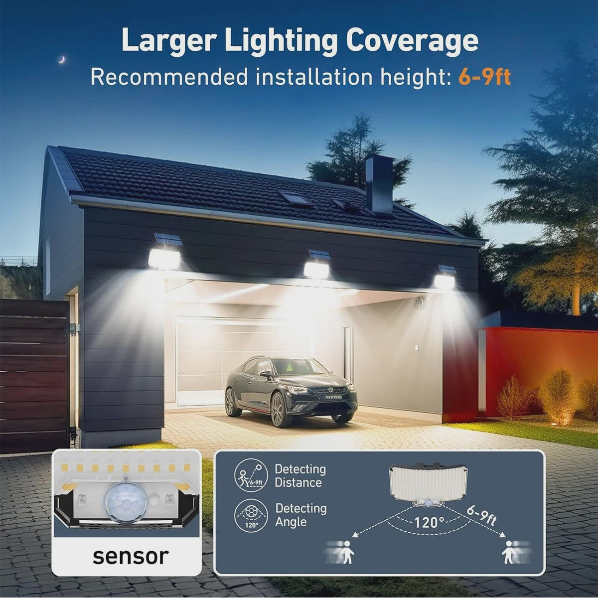 Krachtige Buiten Zonne-energie Lamp met 234 LED's, Bewegingssensor, Afstandsbediening en IP65 Waterdichtheid