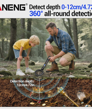 ANENG DM3005B Metaaldetector - Pro Schatzoeker met Pinpoint & Discriminatie