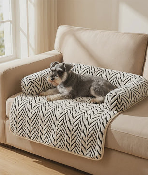 Zachte Pluche Hond & Kat Sofa Bed Mat met Anti-slip Bodem en Zijsteunen - Beschermt Bank & Stoel