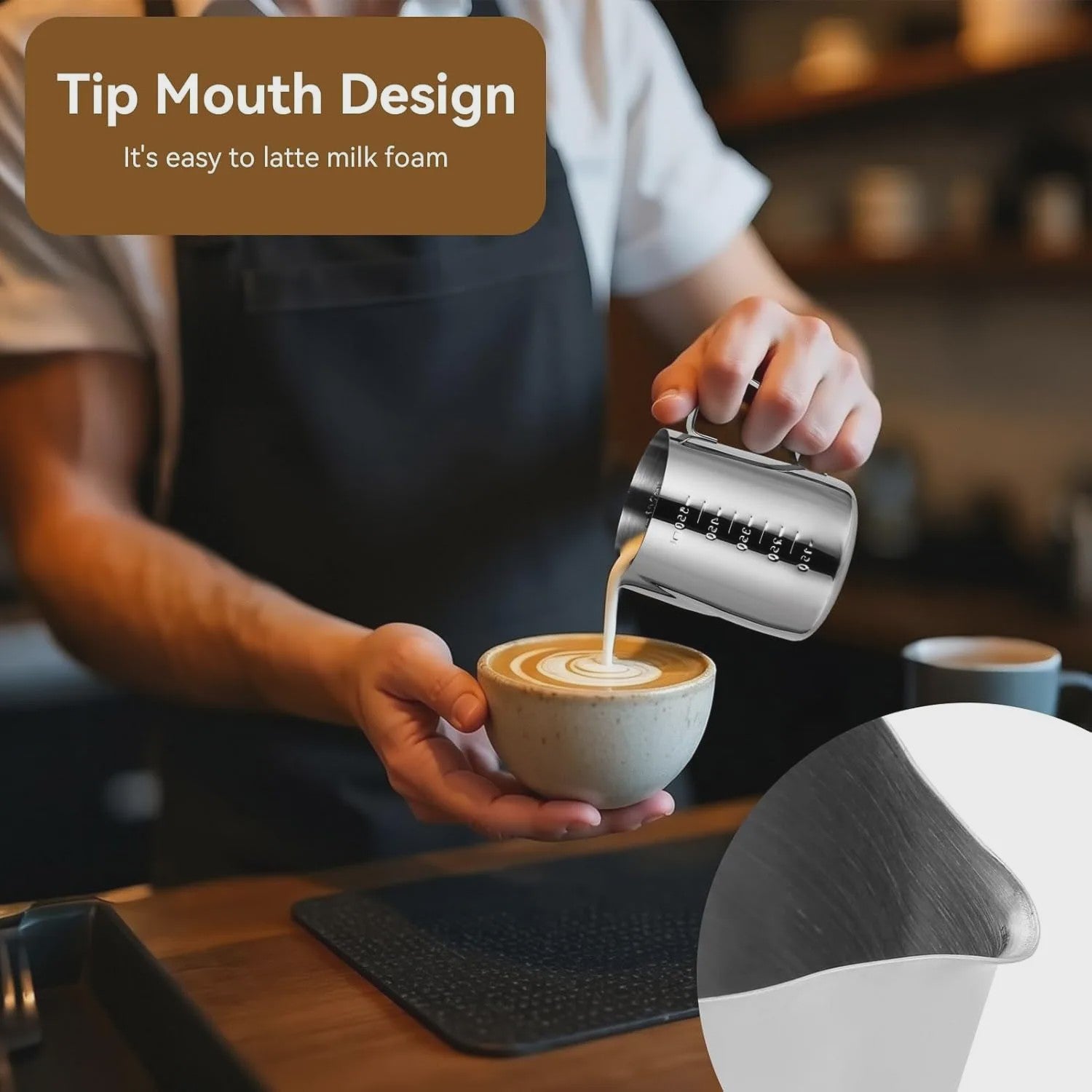 RVS Melkopschuimkan - Barista Kwaliteit voor Perfecte Latte Art