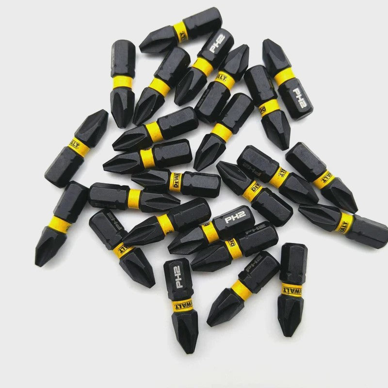 DEWALT PH2 Impact Bits Set - 25mm Schroefbits voor Elektrische Schroefmachines en Boormachines