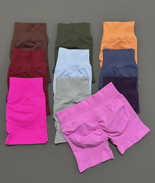 HISTELLO Seamless Biker Shorts Dames - Low Waist Scrunch Butt voor Fitness & Yoga