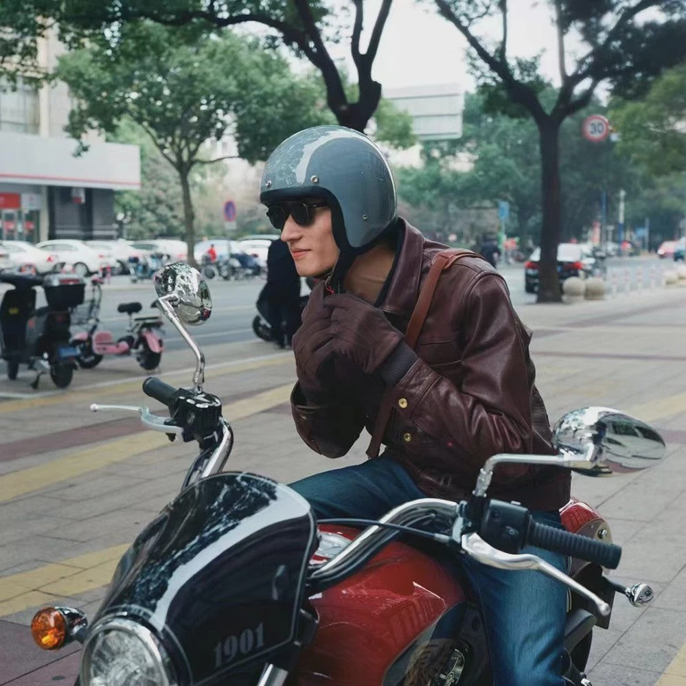 Retro Open Face Motorhelm 500TX - Compacte Vorm, Japanse/Koreaanse Stijl