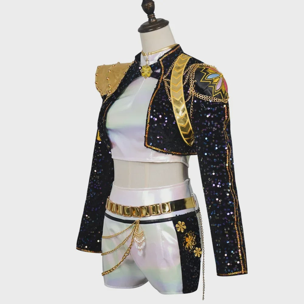 Glitter Cosplay Kostuum Set voor Dames - Feest, Carnavalsoutfit & Rollenspel