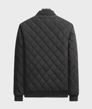 Heren Bomberjack met Diamantpatroon en Fleece Voering - Stijlvolle Winterjas