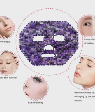 Natuurlijk Amethist Jade Gezichtsmasker & Gua Sha Roller Set