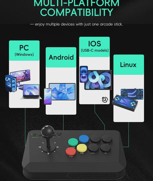 Wireless Arcade Stick Y3A Max - Pro Fight Joystick voor PC, TV Box & Retro Games