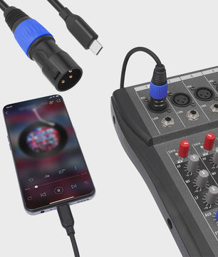 USB-C naar XLR Kabel - Hoogwaardige Audio-overdracht voor Versterkers, Speakers en Mixers